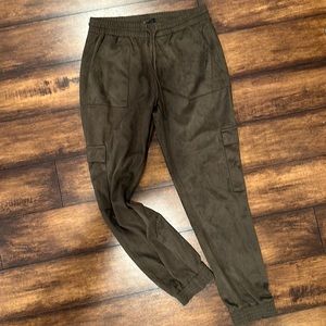 Suede joggers